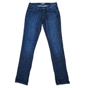 Straight Leg Jeans Lucky Brand Sweet Straight Size 4/27 Dark Wash Stretch Denim